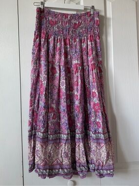 Women’s Pink Floral Maxi Skirt
